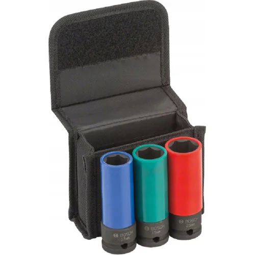 Комплект вложки за глух ключ, 3 части 85 mm; 17, 19, 21 mm, 2608551102, BOSCH