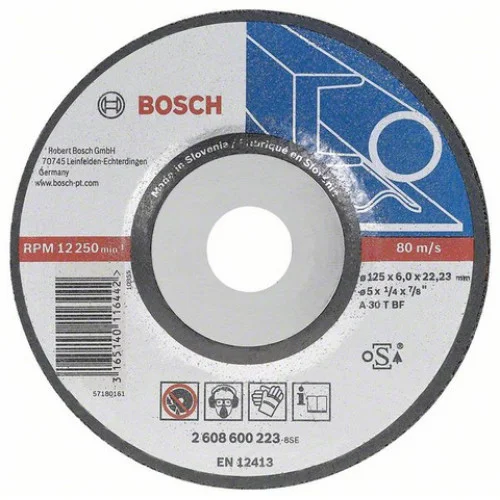  Диск карбофлексен за шлайфане на метал ф 115х6х22.23 мм, A30T , BF Bosch Expert for Metal