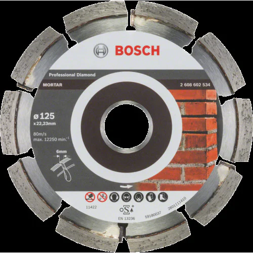 Фрезер за фуги Expert for Mortar 125 x 6 x 7 x 22,23, Bosch 