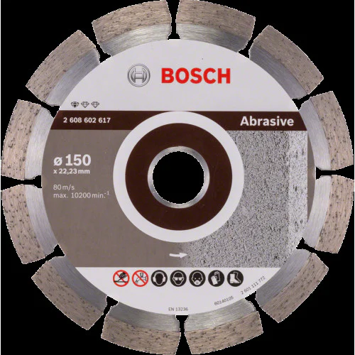 Диск диамантен за  рязане  ф150 x 22,23 x 2 x 10 мм , Bosch Standard for Abrasive  Диск диамантен за  рязане  ф150 x 22,23 x 2 x 10 мм , Bosch Standard for Abrasive