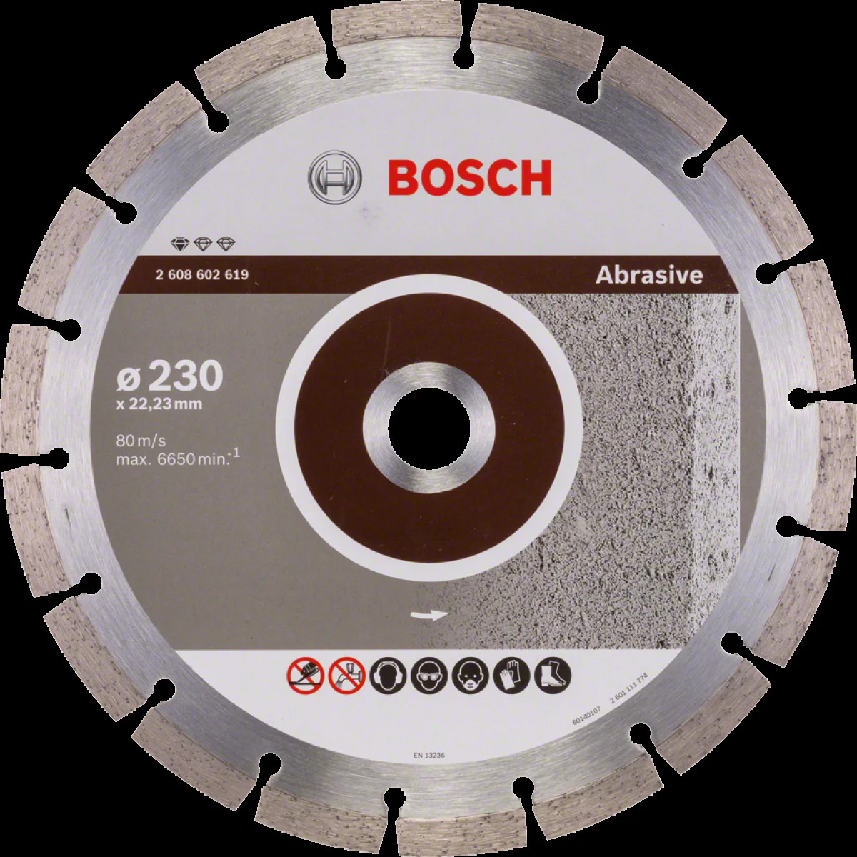 Диск диамантен за рязане ф 230 x 22,23 x 2.3 x 10 мм , Bosch Standard for Abrasive 2608602619 Диск диамантен за рязане ф 230 x 22,23 x 2.3 x 10 мм , Bosch Standard for Abrasive 2608602619