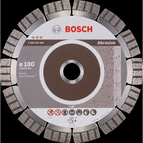 Диск диамантен за  рязане  ф180 x 22,23 x 2,4 x 12 мм , Bosch Best for Abrasive  Диск диамантен за  рязане  ф180 x 22,23 x 2,4 x 12 мм , Bosch Best for Abrasive
