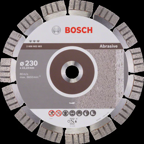 Диск диамантен за  рязане  ф230 x 22,23 x 2,4 x 15мм , Bosch Best for Abrasive  Диск диамантен за  рязане  ф230 x 22,23 x 2,4 x 15мм , Bosch Best for Abrasive