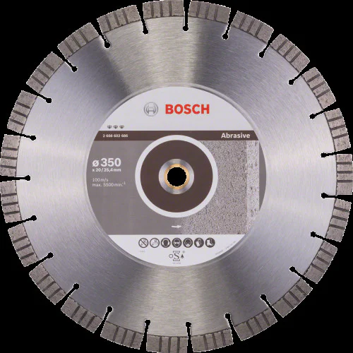 Диск диамантен за  рязане  ф350 x 20,00+25,40 x 3,2 x 15мм , Bosch Best for Abrasive  Диск диамантен за  рязане  ф350 x 20,00+25,40 x 3,2 x 15мм , Bosch Best for Abrasive