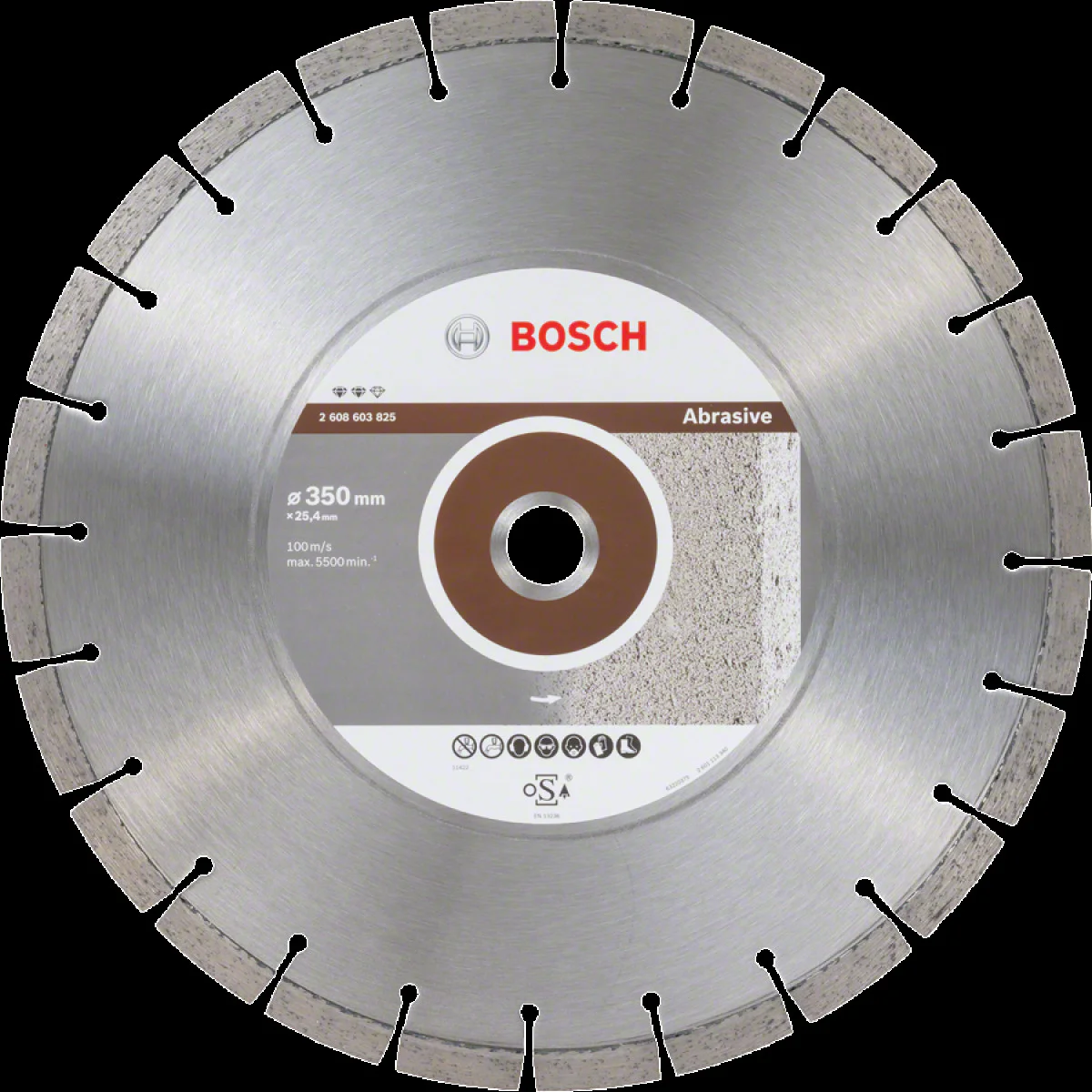 Диск диамантен за  рязане  ф350 x 25,40 x 3,2 x 12 мм , Bosch Expert for Abrasive 2608603825