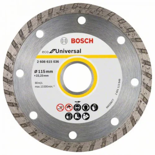 Универсален диамантен диск Bosch ECO for Universal 115.00мм ,   2 608 615 045 Универсален диамантен диск Bosch ECO for Universal 115.00мм ,   2 608 615 045