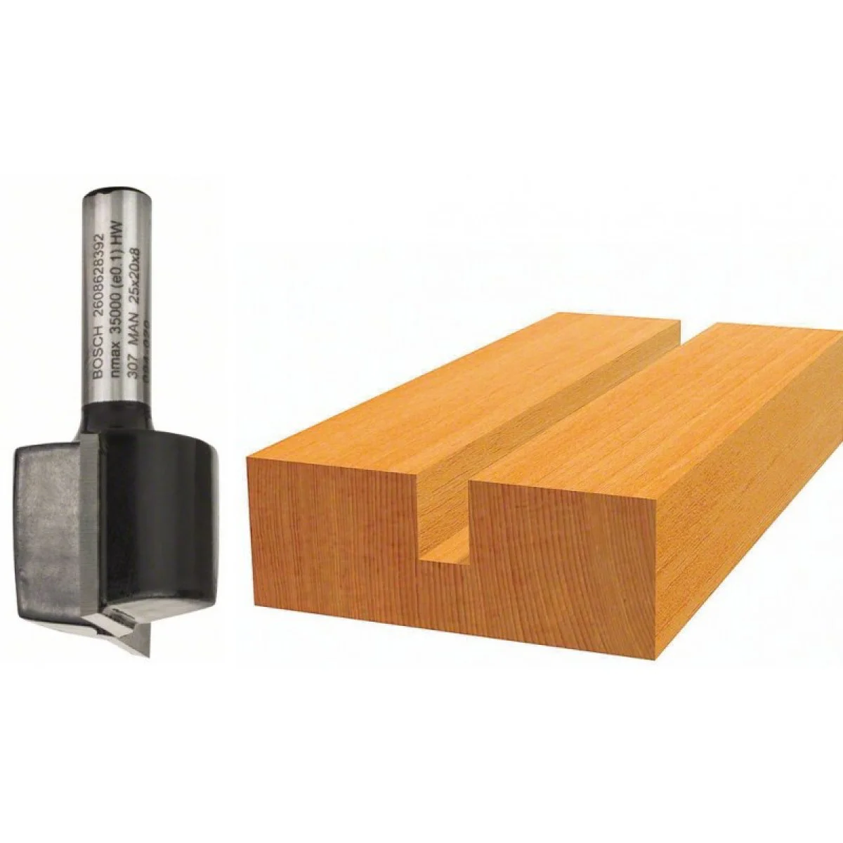 Фрезер за канали, 8 mm,D1 25 mm, L 20 mm, G 51 mm, 1 бр.,  Bosch 2608628392