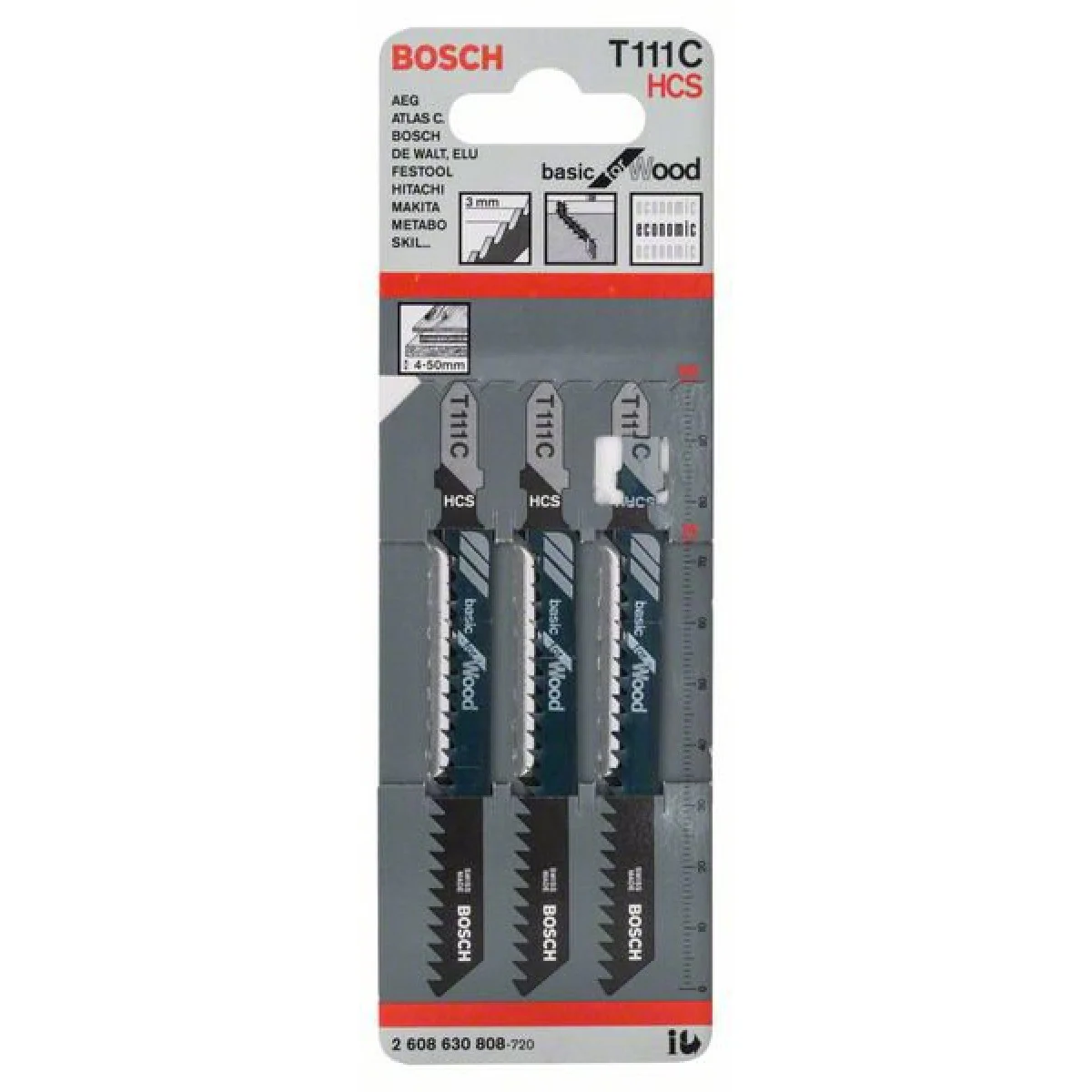 Нож за прободен трион T 111 C -Bosch  Basic for Wood 2608630808