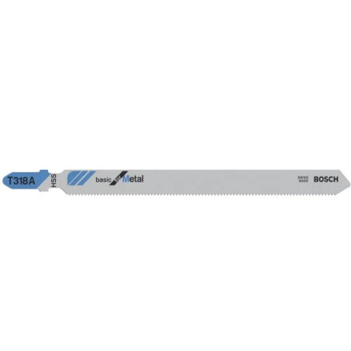 Нож за прободен трион T 318 A, Basic for Metal, 5бр,  Bosch