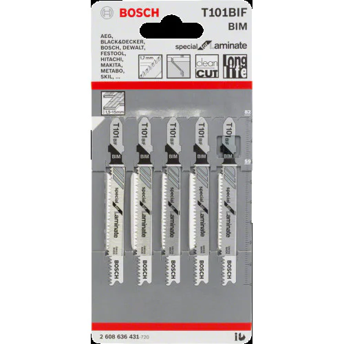 Нож за прободен трион Bosch T 101 BIF, 5бр