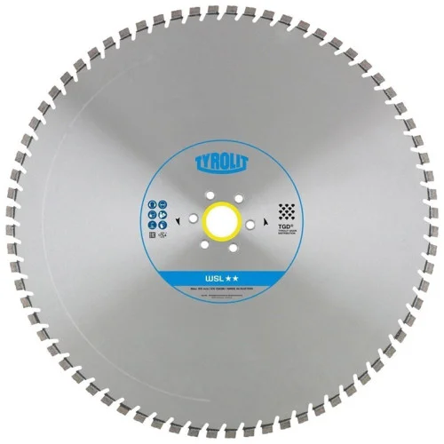  Диск диамантен за мокро рязане на армиран бетон и скални материали ф 1200х60 мм , Tyrolit WSL TGD®