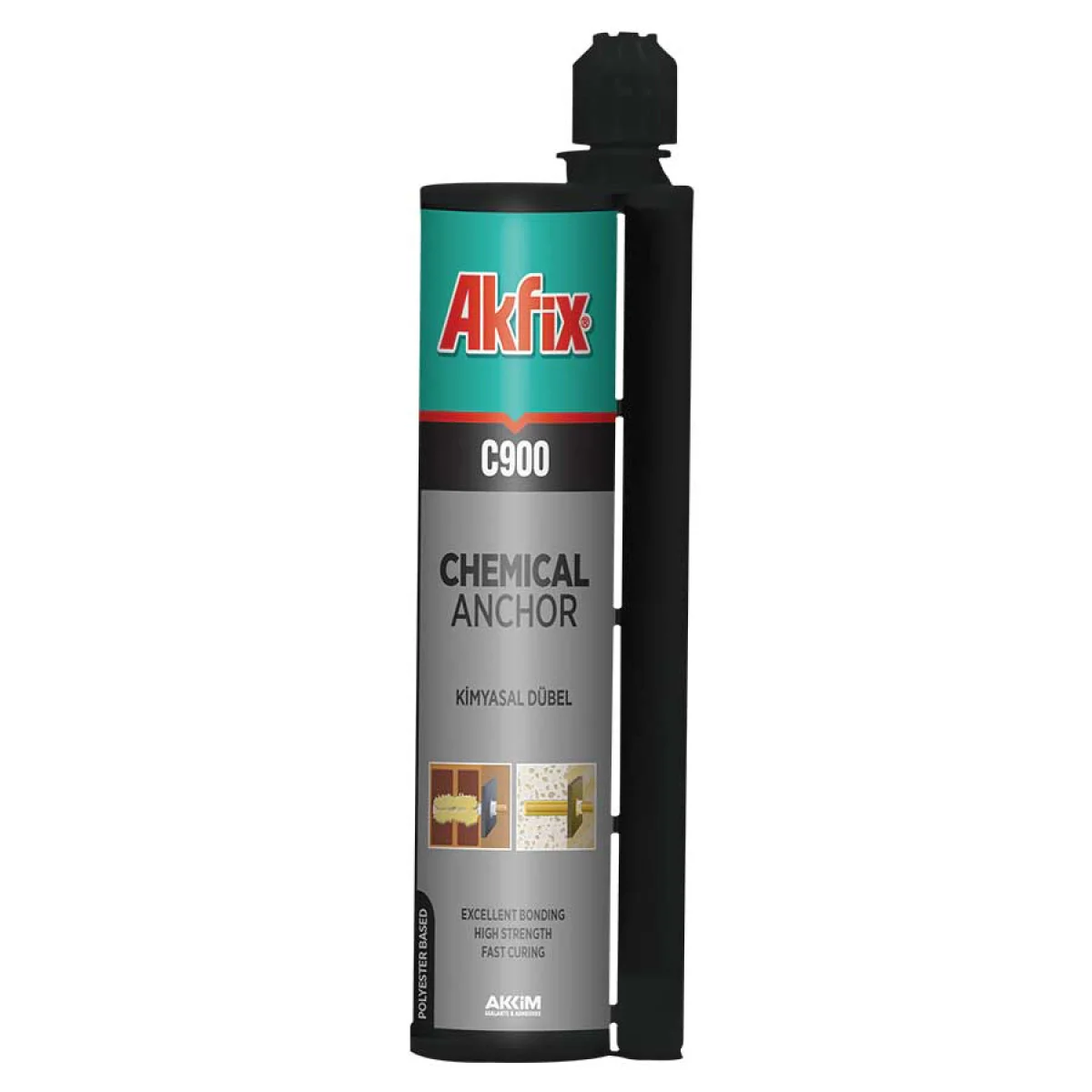 Лепило химически анкер Akfix C900 345ml с миксер 35495