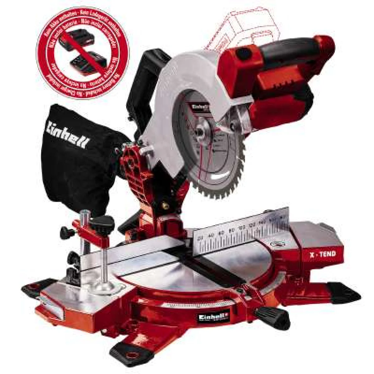 Акумулаторен потапящ циркуляр Einhell TE-MS 18/210 LI-SOLO 4300890