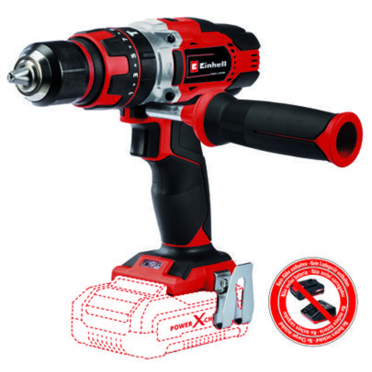 Акумулаторна ударна бормашина EINHELL TE-CD 18/48 Li-i Power X-Change, 48Nm, без батерия 4513926