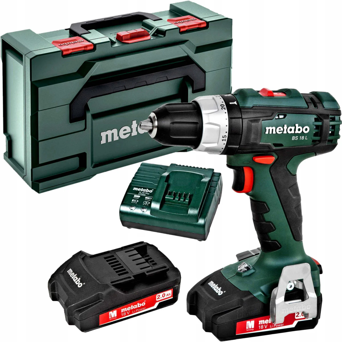 Акумулаторен винтоверт METABO BS 18 L 2X2.0Ah, 50Nm 602321500
