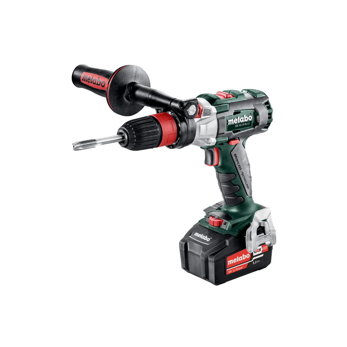 Резбонарезен винтоверт акумулаторен 18V 120Nm  GB 18 LTX QI 2x5.2 Ah  -  Metabo 603828500