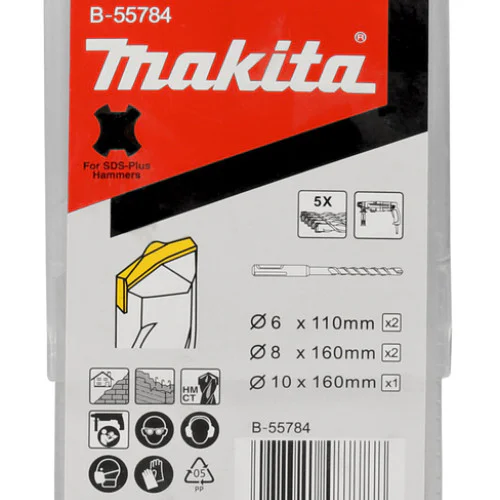 Комплект свредла  SDS-PLUS  Makita B-55784- 5 бр.