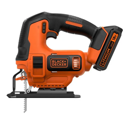 Акумулаторен прободен трион тип зеге Black and Decker BDCJS18  + комплект 2 ножа за метал Stanley STA22022