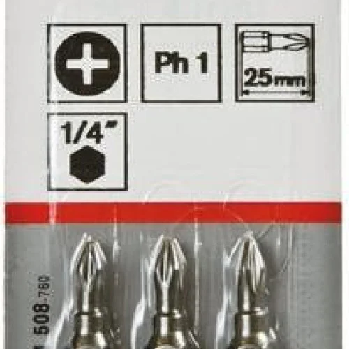 Битове Bosch 3 броя PH 1, 25 mm