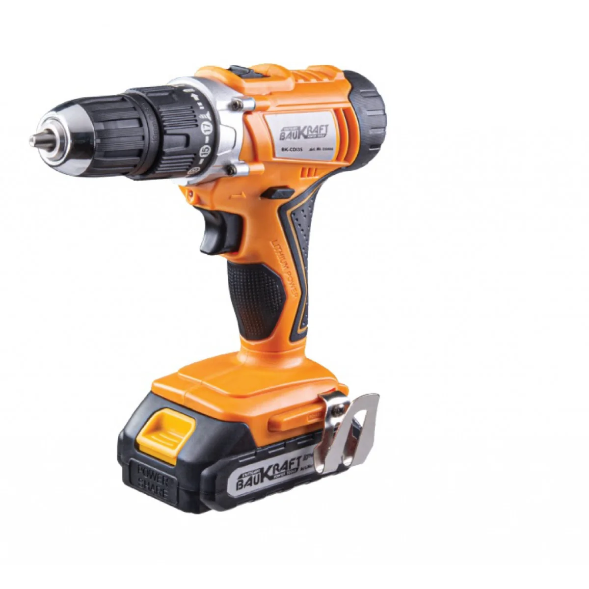 Бормашина акумулаторна ударна Baukraft BK-CDI35 2-ск. 10mm 40Nm 18V 2Ah 030606
