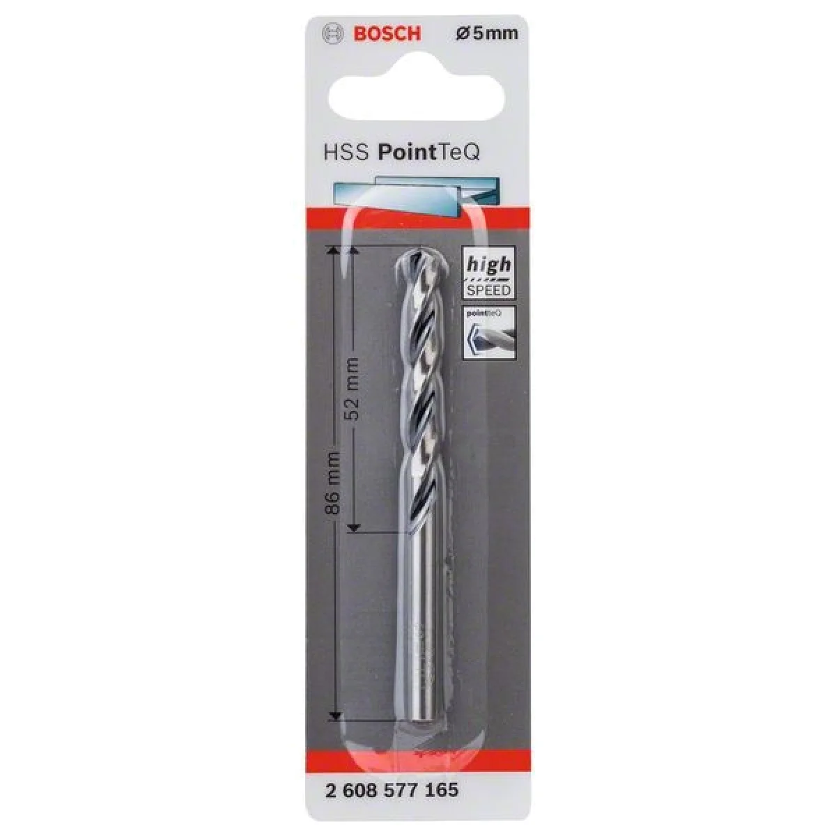 Бургия за метал Bosch PointTeq 5.0mm - 1бр 2608577165