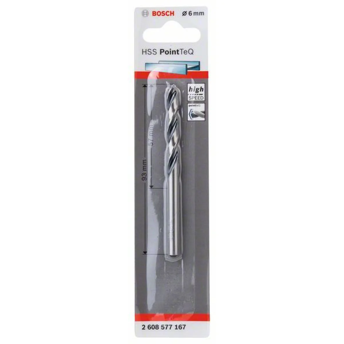Бургия за метал Bosch PointTeq 6.0mm - 1бр 2608577167