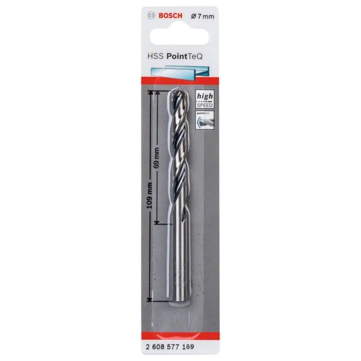 Бургия за метал Bosch PointTeq 7.0mm - 1бр 2608577169