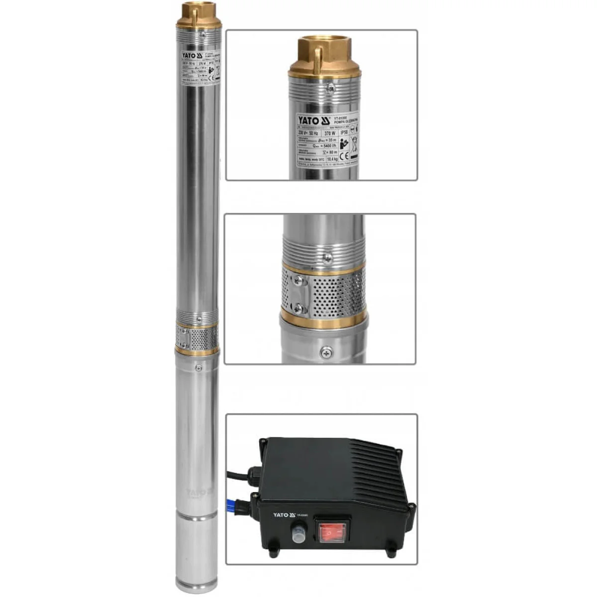 Дълбочинна помпа за чиста вода YATO YT 85300, 370 W 5400 л/ч YT 85300