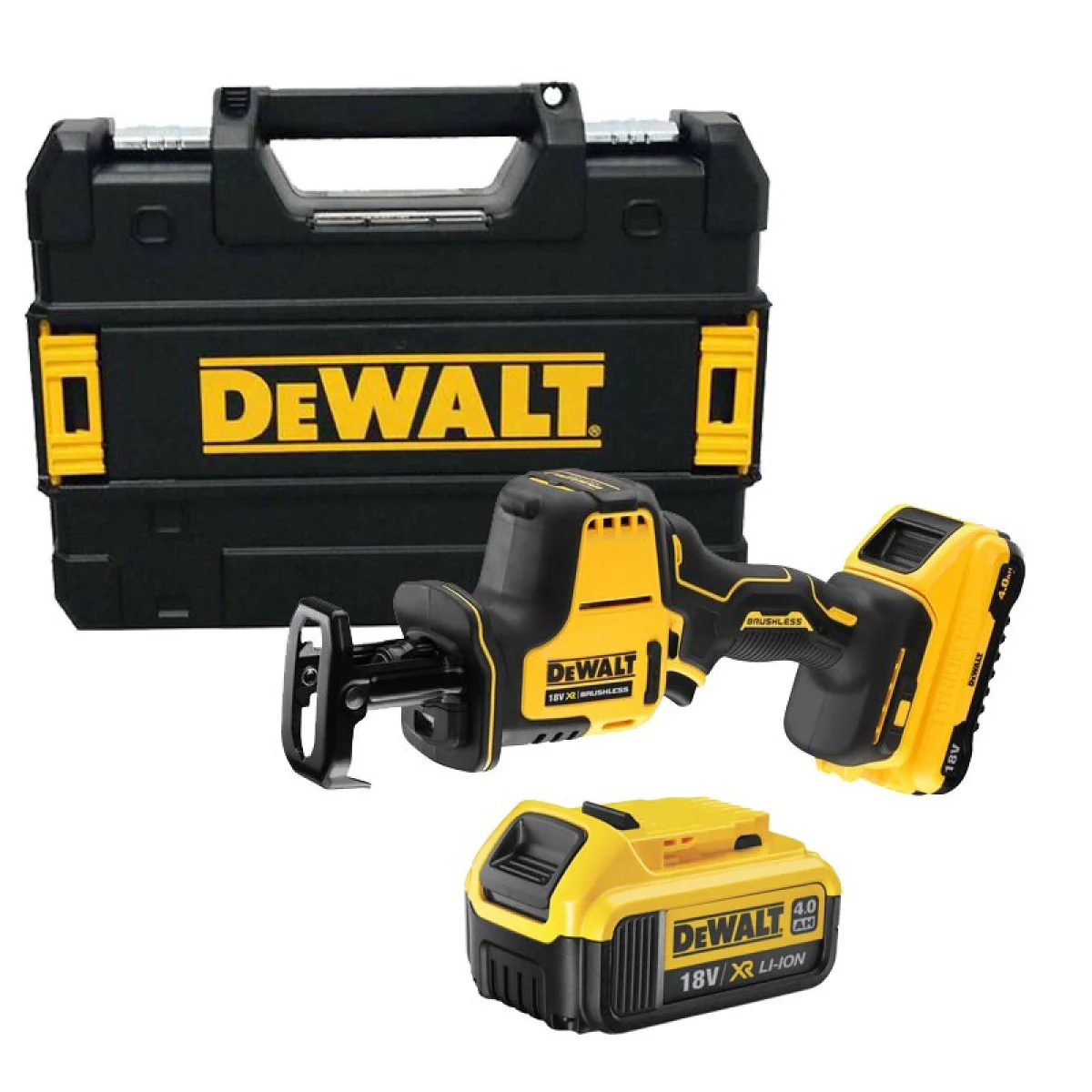 Трион саблен акумулаторен DeWALT DCS369M2, 2 батерии и зарядно, 18 V, 4 Ah, 0-2800 хода/мин, 16 мм DCS369M2-QW