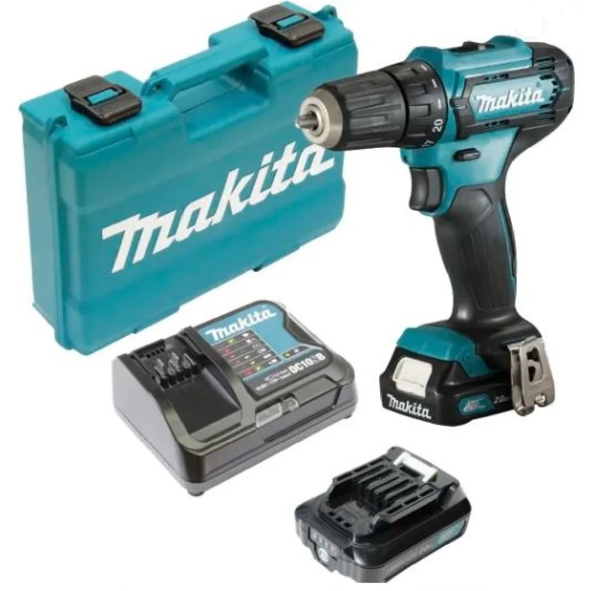 Акумулаторен винтоверт Makita DF333DSAE с 2 х 12 V, 2 Ah, 30 Nm DF333DSAE