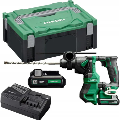 Акумулаторен безчетков перфоратор HiKOKI - Hitachi DH12DD, 12 V, 1.2 J, с 2 батерии 12 V, 4 Ah