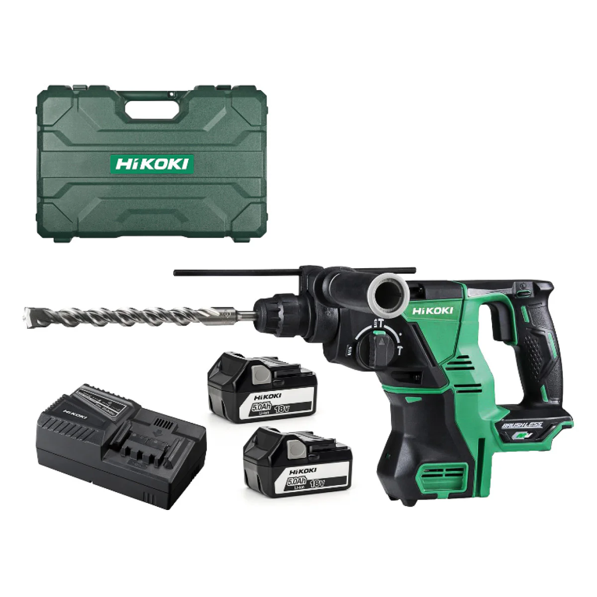 Акумулаторен перфоратор Hitachi DH18DBL  2 батерии 18 V, 5 Ah DH18DBL-WPZ