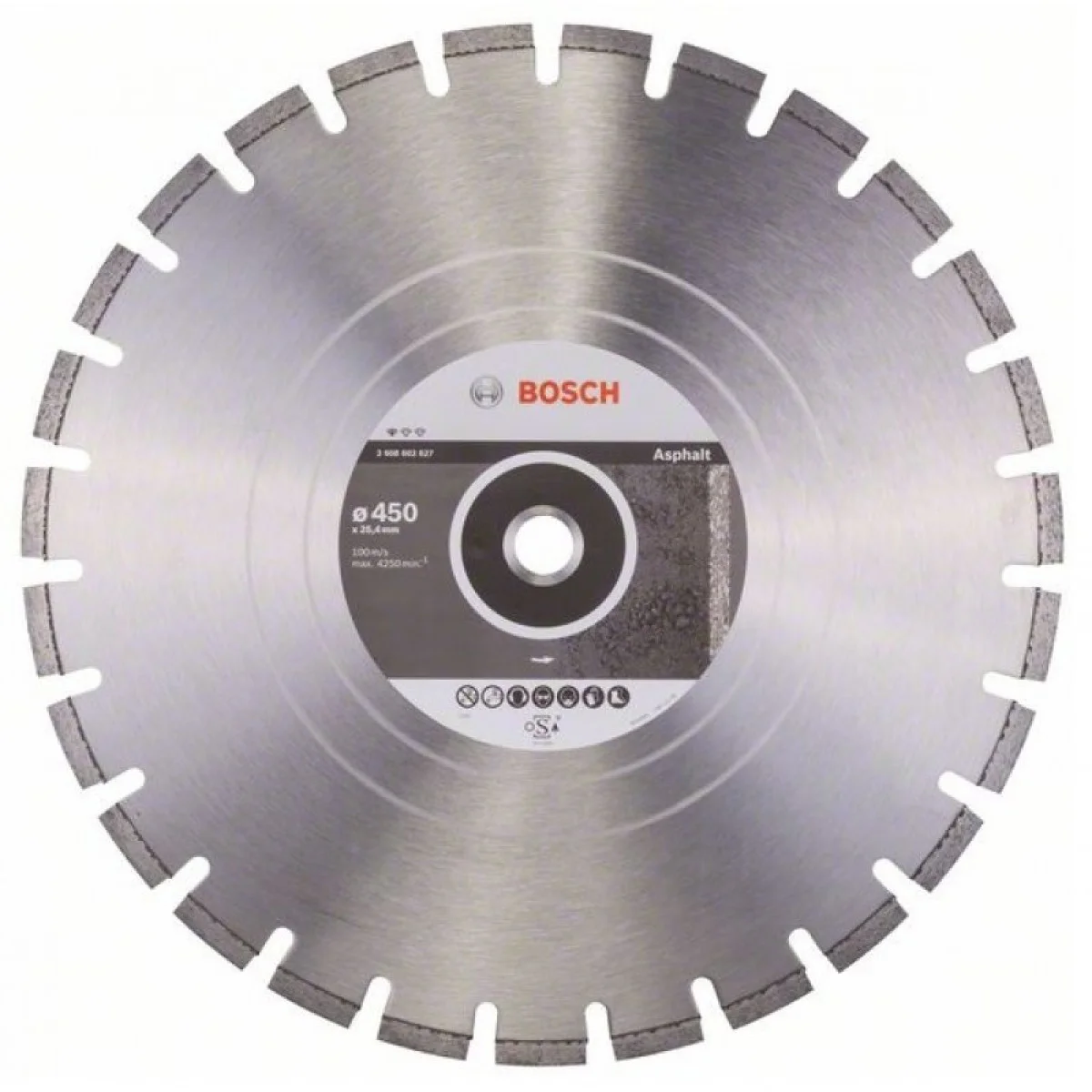 Диамантен диск за рязане Standard for ASPHALT 350x25.4mm, Bosch 2608602625