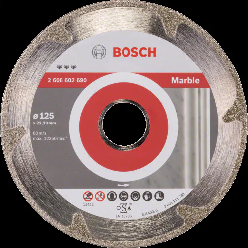 Диск диамантен за сухо рязане  ф 125 x 22,23 x 2,2 x 3 мм , Bosch Best for Marble