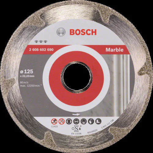 Диск диамантен за сухо рязане  ф 125 x 22,23 x 2,2 x 3 мм , Bosch Best for Marble