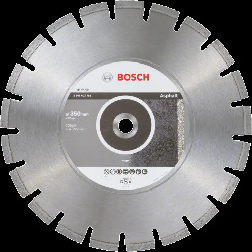 Диск диамантен за сухо рязане  ф 350 x 20,00 x 3,2 x 10 мм , Bosch Standard for Asphalt