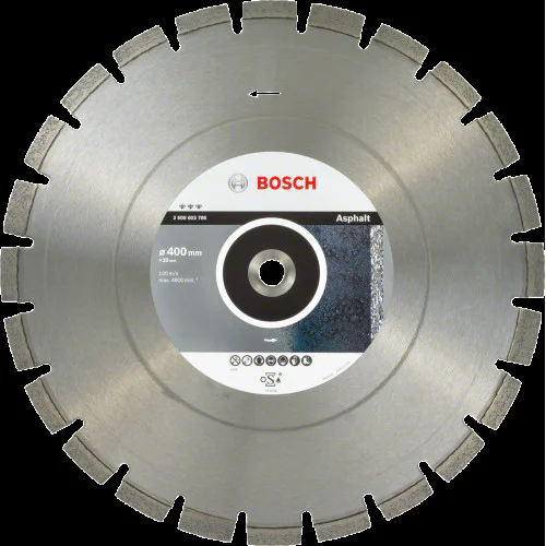 Диск диамантен за сухо рязане  ф 400 x 20,00x 3,2 x 12 мм , Bosch Best  for Asphalt