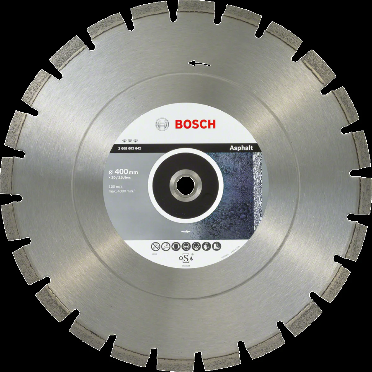 Диск диамантен за сухо рязане  ф 400 x 20/25,40 x 3,2 x 12 мм , Bosch Best  for Asphalt 2608603642