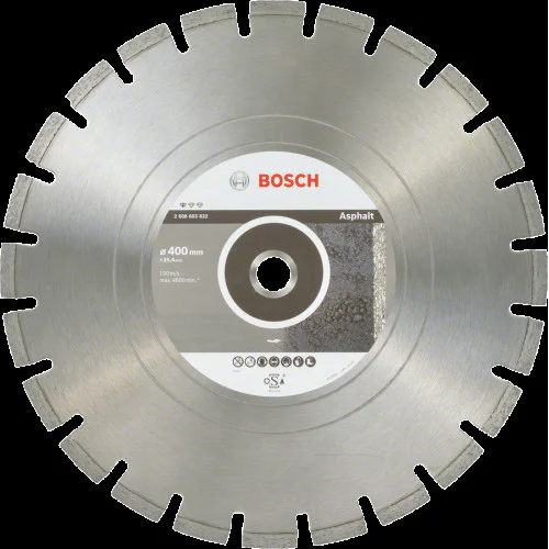 Диск диамантен за сухо рязане  ф 400 x 25,40 x 3,6 x 10 мм , Bosch Standard for Asphalt