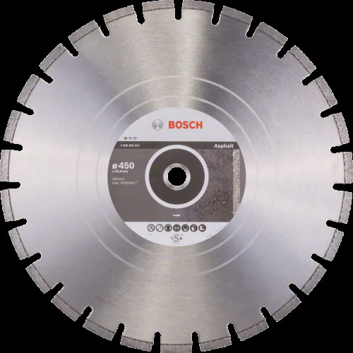 Диск диамантен за сухо рязане  ф 450 x 25,40 x 3,2 x 10 мм , Bosch Standard for Asphalt