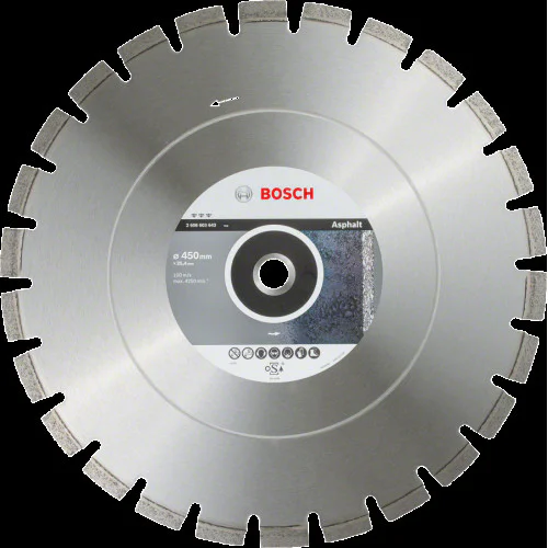 Диск диамантен за сухо рязане  ф 450 x 25,40 x 3,6 x 12 мм , Bosch Best  for Asphalt
