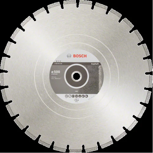 Диск диамантен за сухо рязане  ф 500 x 25,40 x 3,6 x 10 мм , Bosch Standard for Asphalt