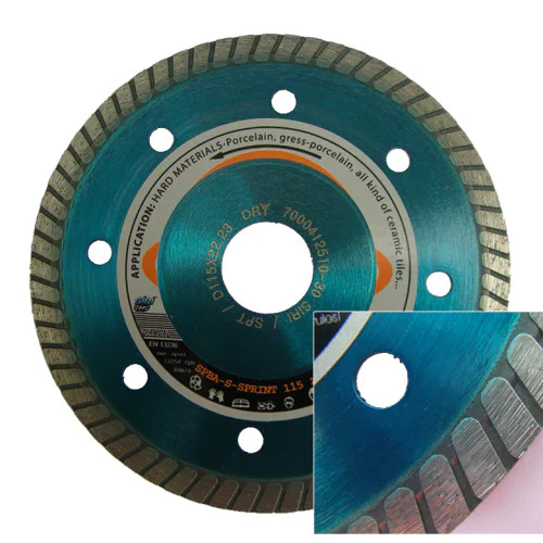 Диск диамантен за сухо рязане на гранитогрес, порцелан и твърди материали ф 115x22.23 мм ,  SIRI SPBA-S