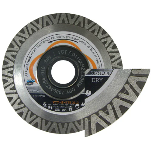 Диск диамантен за сухо рязане на гранитогрес, порцелан и твърди материали ф 115x22.23 мм ,  SIRI VCT-Е