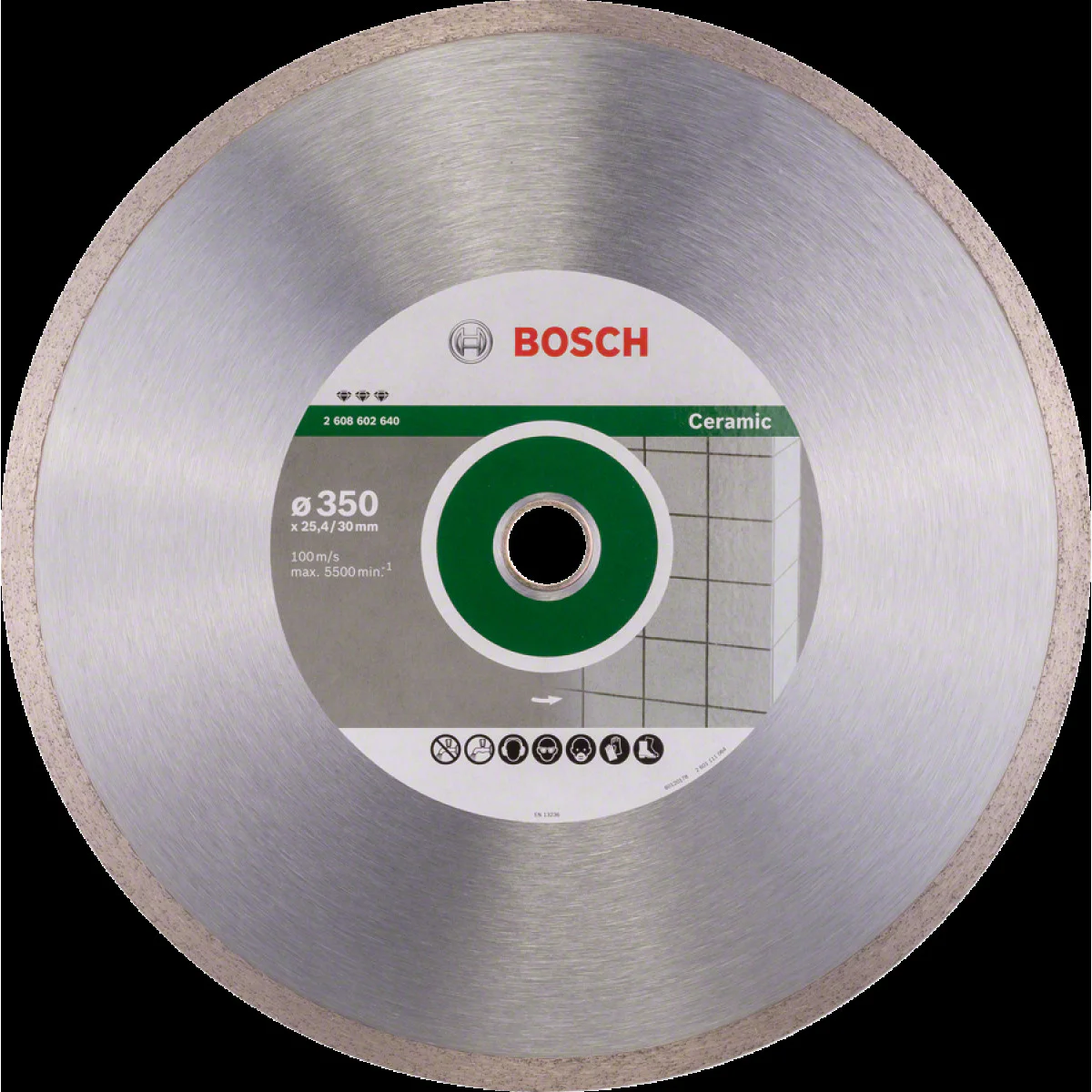 Диск диамантен за сухо рязане на керамични плочки 350 x 30/25,40 x 3 x 10 mm , Best for Ceramic 2608602640