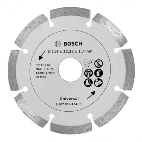 Диск диамантен за сухо рязане универсален ф 115х22.23 мм ,  Bosch  Universal