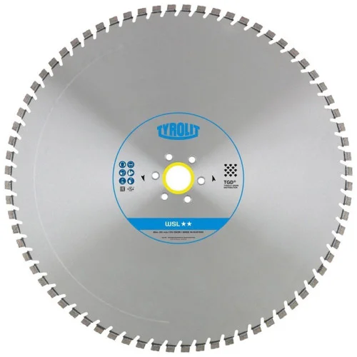 Диск диамантен за мокро рязане на армиран бетон и скални материали ф 1200х60 мм , Tyrolit WSL TGD®-Technology