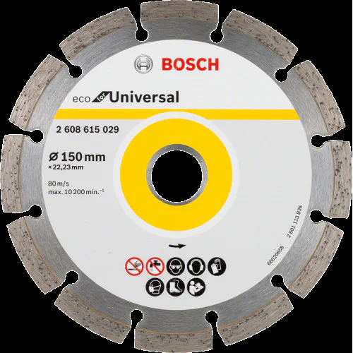 Диск диамантен за  рязане  ф150 x22.23x2.1 x7 мм , Bosch ECO for Universal Диск диамантен за  рязане  ф150 x22.23x2.1 x7 мм , Bosch ECO for Universal