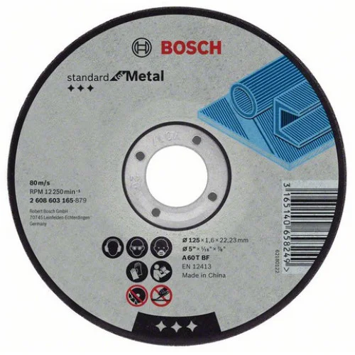 Диск карбофлексен за рязане на метал ф 125х1.6х22.23 мм, A60T BF ,  Bosch Standard for Metal