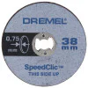 Диск карбофлексен за рязане на метал ф 38х3.2 мм, 5 бр. , Dremel SpeedClic SC409